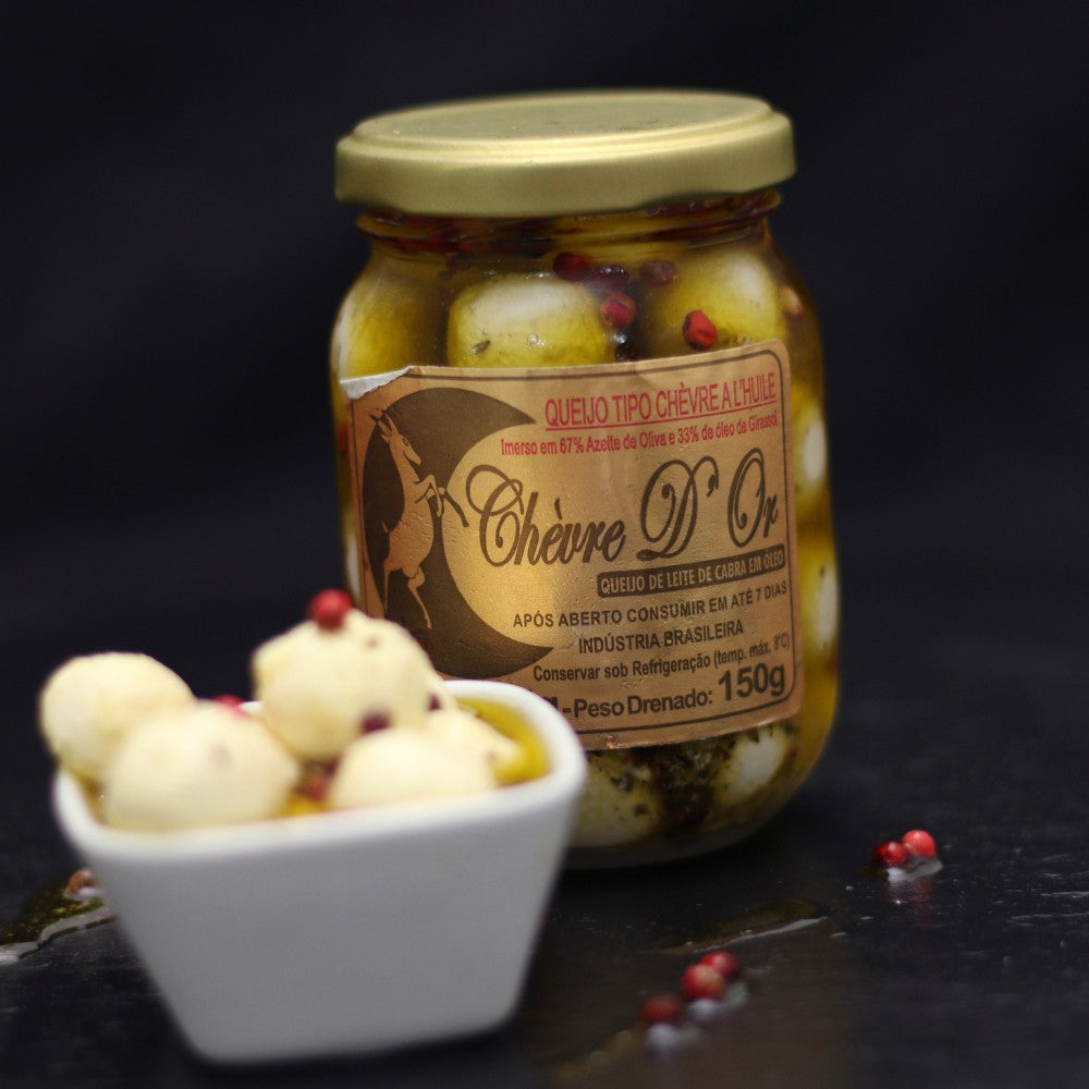 Queijo De Cabra Boursin Chèvre A L'Huile Conserva 150G Drenado - Serra das Antas